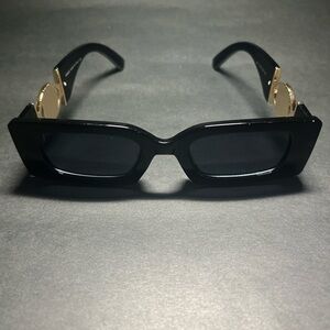 Versace Black Sunglasses with Gold Accents